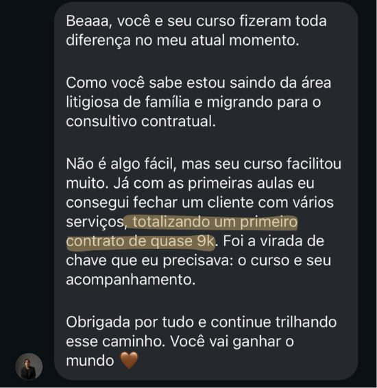 Depoimento de aluna da Formação