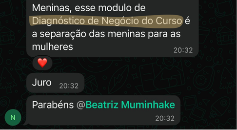 Depoimento de aluna da Formação