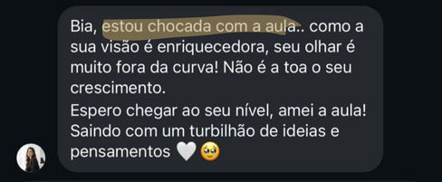 Depoimento de aluna da Formação