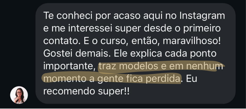 Depoimento de aluna da Formação